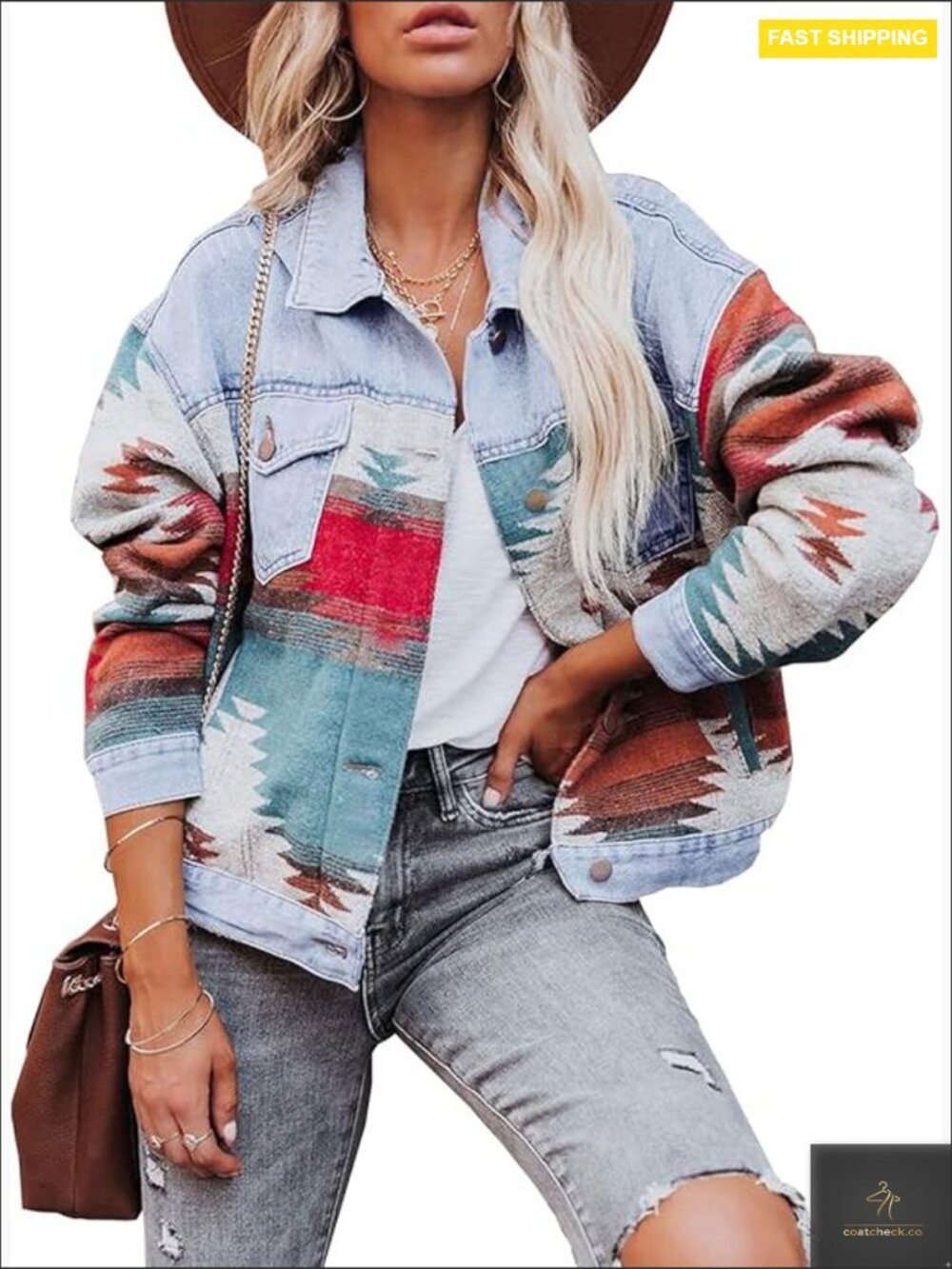 Oversized Plaid Shacket Button Down Long Sleeve Wool Blend Jacket